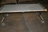 NST BENCH ON CASTERS, DIAMOND PLATE TOP, 52