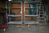 (2) 3' WIDE METAL SHELVING UNITS