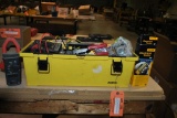 (2) FLUKE ELECTRICAL TESTERS AND PLASTIC TOOL BOX