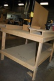 CUSTOM MADE DOUBLE SIDED MITER SAW BENCH, 8' x 49
