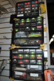 (3) ORGANIZERS WITH SMALL PLASTIC DRAWERS FULL OF BITS,