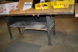 STEEL FRAMED WORKBENCH WITH WOOD TOP, 49