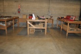 (3) 4' x 8' WOODEN WORKBENCHES, NO CONTENTS