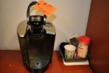 KEURIG COFFEE MAKER AND SUPPLIES
