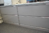 (2) TWO DRAWER HORIZONTAL FILE CABINETS, 3' WIDE,