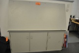 5' WIDE THREE DOOR GRAY LAMINATE CABINET WITH