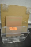 PLEXI GLASS PIECES AND SMALL HINGED CONTAINER