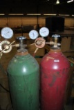 WELDING CART WITH TORCH AND HARRIS GAUGES, NO TANKS