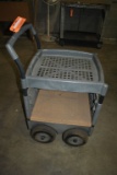 SUNCAST PLASTIC FOUR WHEEL UTILITY CART, GRAY,
