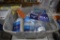 LOT: BASKET W/BAQUACIL NON SCRATCH CLEANING PADS,