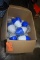BOX WITH BLUE/WHITE FLOATS, APPROX. 20, 8