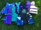 (5) USED SKI VESTS, 3-MED, 1-LRG, 1-XL