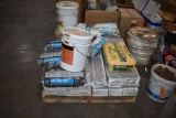 SKID W/25# BAGS OF LATICRETE 125 SOUND & CRACK