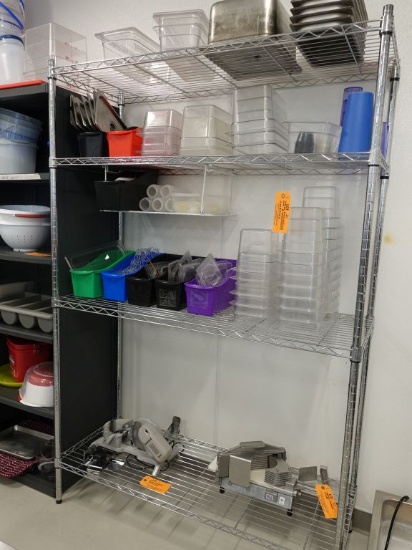 FREEZER STYLE SHELVING UNIT **NO CONTENTS**,