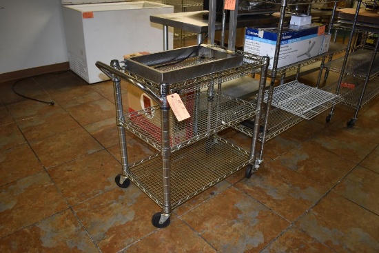 ROLLING BUS CART, 30" X 18" X 33"H,