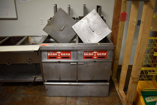 VULCAN 42" 2 PLACE DEEP FRYER, MODEL 2GRC65F,