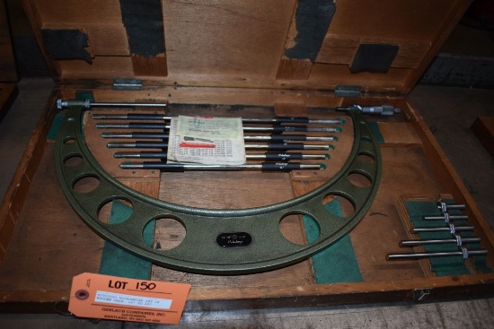 MITUTOYO MICROMETER SET IN WOODEN CASE, 12" TO 18"