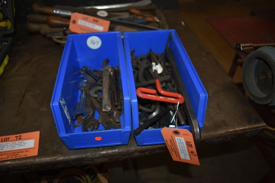 (2) BLUE BINS WITH ALLEN WRENCHES AND