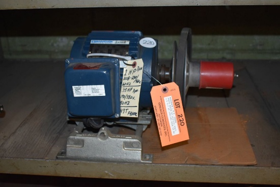 MARATHON 1 H.P. THREE PHASE MOTOR AT 208/230 VOLT,