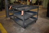 3' x 2' THREE TIER METAL SHOP CART WITH HANDLE