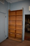 LARGE WOODEN SHELVING UNIT, 46