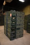 SET OF STACKABLE BINS, (3) STACKS WITH 7 OR 8 BINS EACH