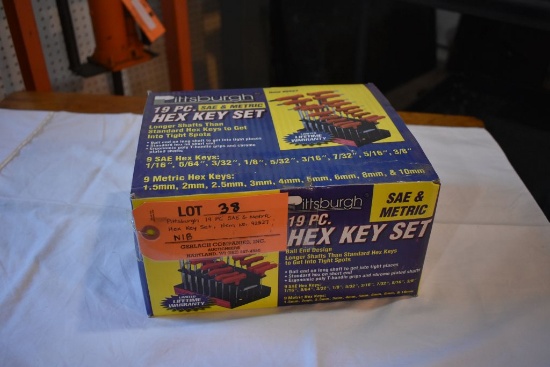 PITTSBURGH 19 PC SAE & METRIC HEX KEY SET,