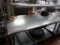 STAINLESS STEEL PREP TABLE WITH UPPER SHELF AND