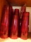 SHELF WITH RED COCA COLA 24 OZ. TUMBLERS