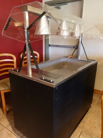 VOLLRATH PORTABLE COLD FOOD BAR, LIGHTS,
