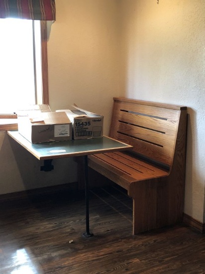 (1) 48" DEEP BOOTH WITH TABLE, WALL-MOUNT