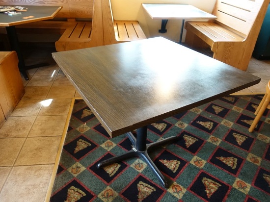 TABLE, SQUARE, 36" x 36" x 29 1/2"H, DARK WOODGRAIN