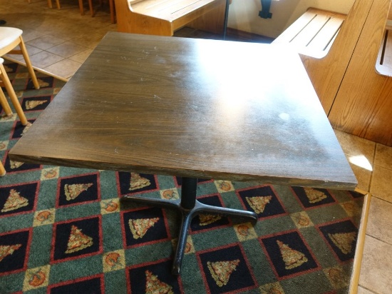 TABLE, SQUARE, 36" x 36" x 29 1/2"H, DARK WOODGRAIN
