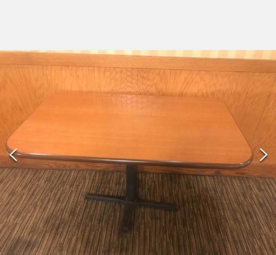 RESTAURANT RECTANGULAR TABLE, 31" X 49" WOODGRAIN TOP