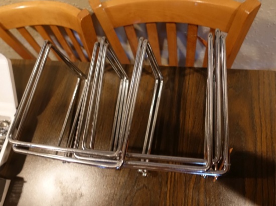 (5) CHROME PIZZA STANDS