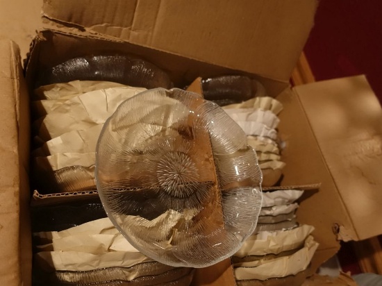 CASE OF (36) ARCOROC 15 OZ. 8" DEEP GLASS SALAD PLATES