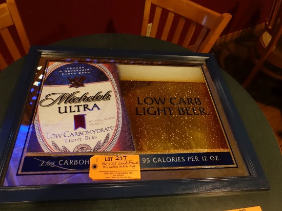 26" x 20" WOOD FRAMED MICHELOB ULTRA SIGN