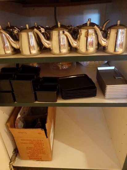 LOT OF CREAMER PITCHERS, TICKET TRAY, PACKET HOLDERS
