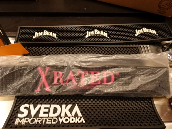 ASSORTED BAR MATS; X-RATED, JIM BEAM,