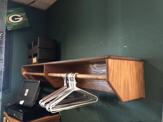 WALL MOUNTED COAT RACK WOOD CONSTRUCTION,