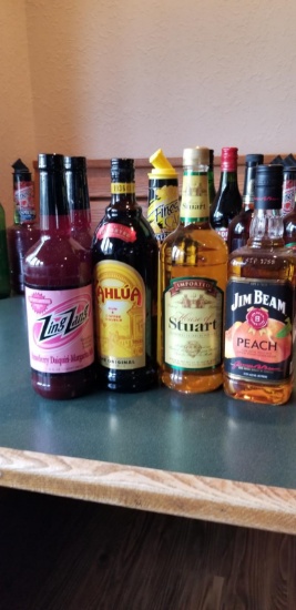 (6) BOTTLES OF: 1 KAHLUA, 2 ZING ZANG,