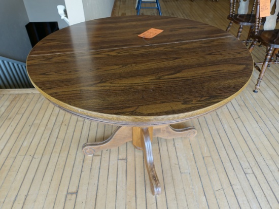 42" ROUND DINING TABLE SOLID WOOD BASE,