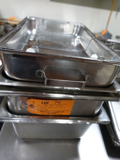 (4) STAINLESS STEEL INSERTS, FULL SIZE,