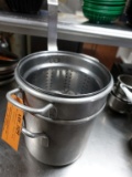(2) ALUMINUM STOCK POTS WITH STRAINER