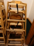 (3) WOODEN CHILDRENS HIGH CHAIRS