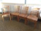 (4) WOODEN LADDER BACK DINING ROOM CHAIRS,