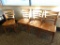 (4) WOODEN LADDER BACK DINING ROOM CHAIRS,