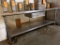 STAINLESS STEEL TABLE WITH LOWER SHELF AND DRAWER,