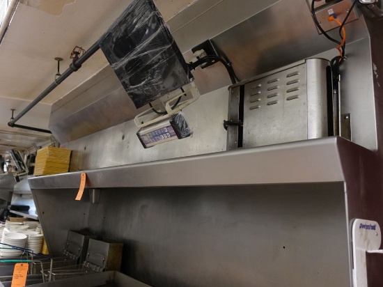 STAINLESS STEEL HOOD, APPROX. 112" LONG