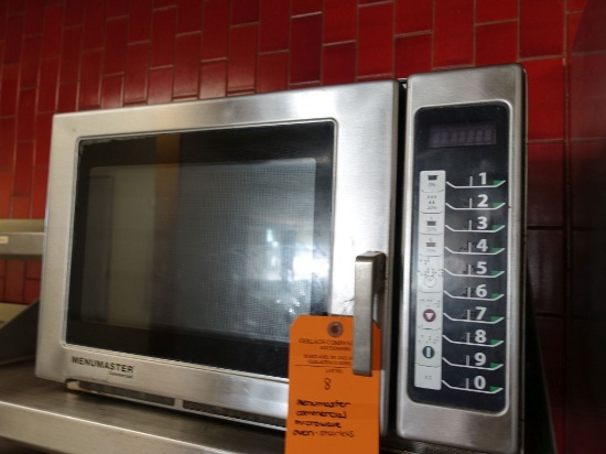 MENUMASTER COMMERCIAL MICROWAVE OVEN, STAINLESS STEEL